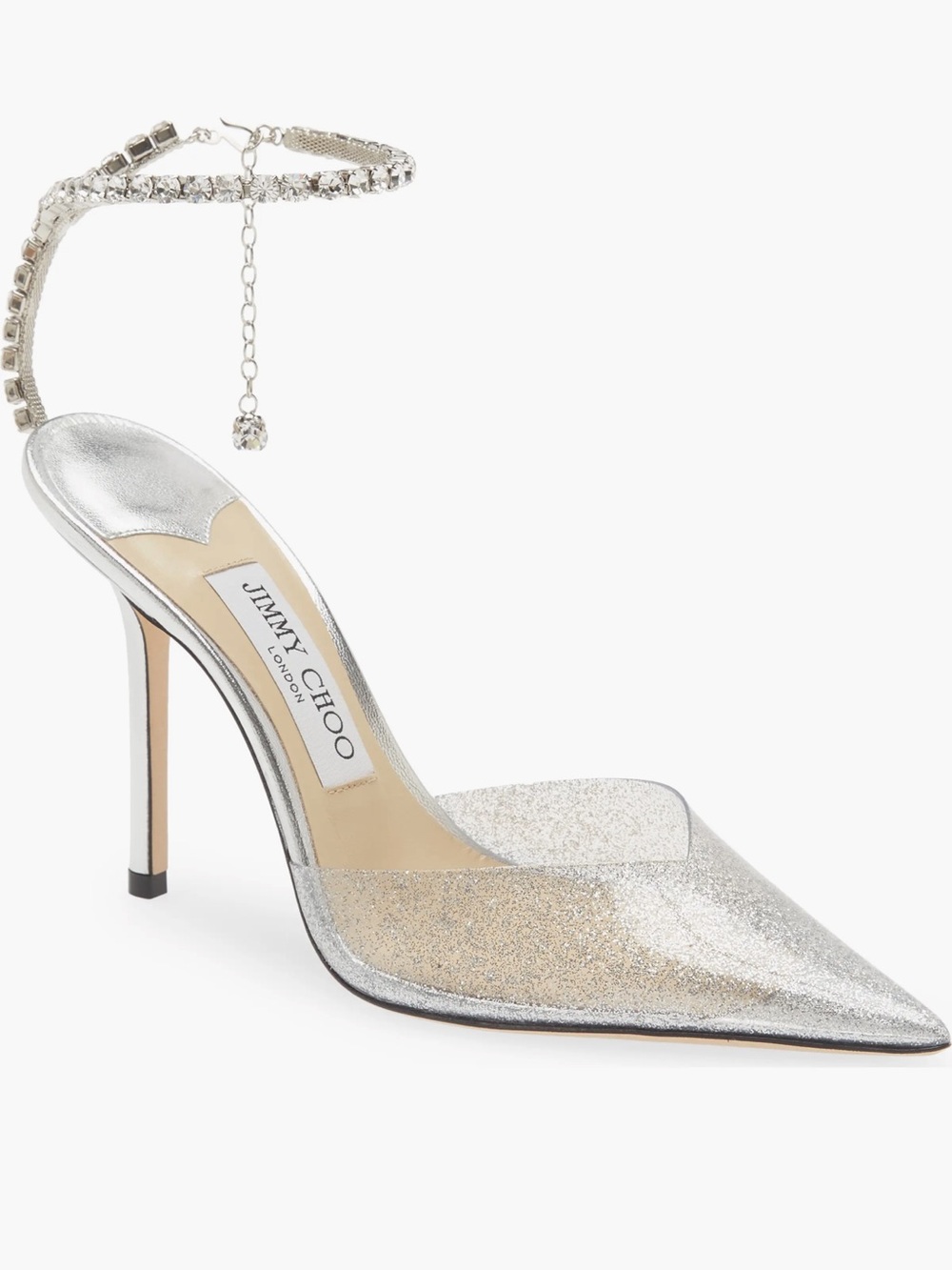 Jimmy Choo Saeda 100 Silver